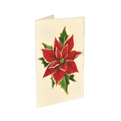FreshCut Paper | Birch Poinsettia Pop-Up Bouquet With Card