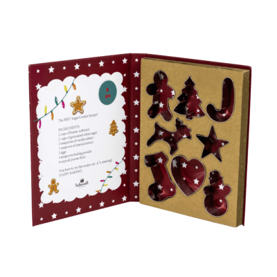 Christmas Cookie Cutter Book Box, Set of 8