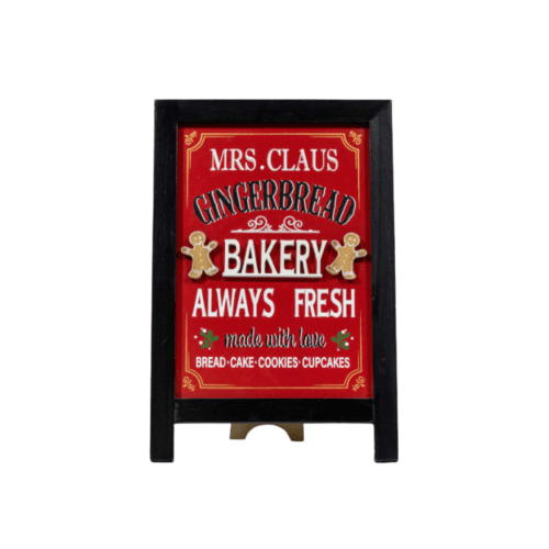 Mrs. Claus Gingerbread Bakery Sign Décor