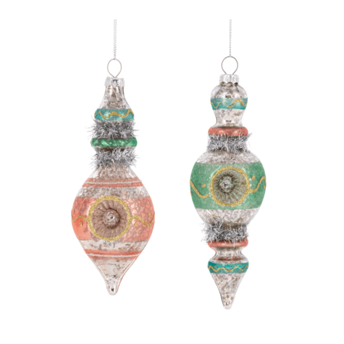 Vintage Witch Eye Drop Glass Ornament