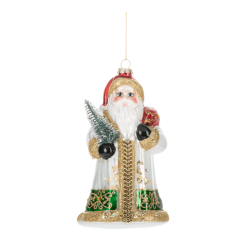 Vintage Belsnickel Santa Glass Ornament