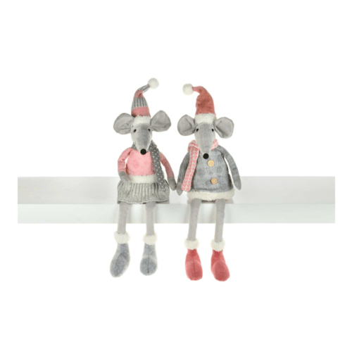 Winter Mice Shelf Sitter Holiday Décor