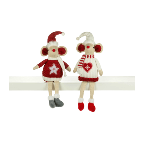 Holiday Mice Shelf Sitter Christmas Décor