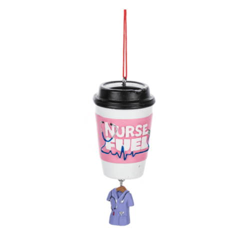 Nurse Fuel Coffee Cup Ornament
