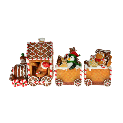 Gingerbread Train Figurine Décor