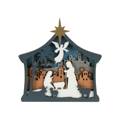 Nativity Scene Illuminated Figurine Décor