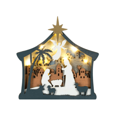 Nativity Scene Illuminated Figurine Décor