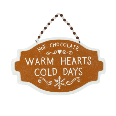 Hot Chocolate Hanging Sign Décor