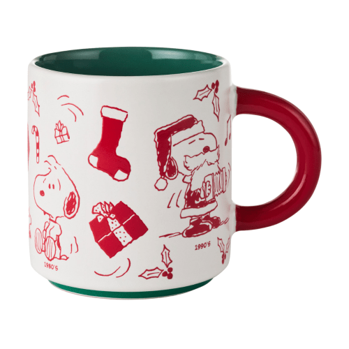 Peanuts® Holiday Snoopy Through the Decades Mug
