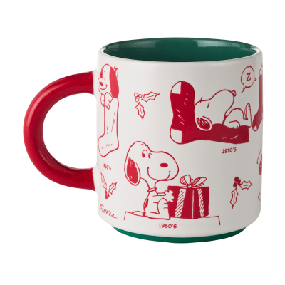Peanuts® Holiday Snoopy Through the Decades Mug