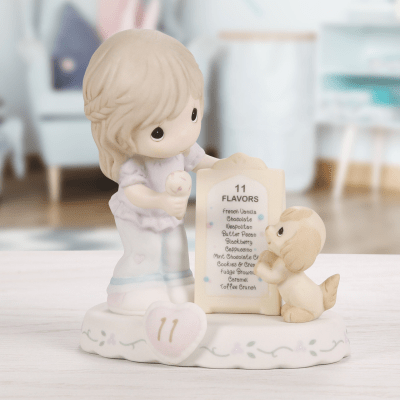Precious Moments | Growing In Grace - Age 11, Brunette Girl Figurine