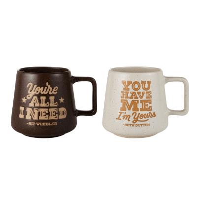 Yellowstone Beth Dutton and Rip Wheeler Mugs, Set of 2