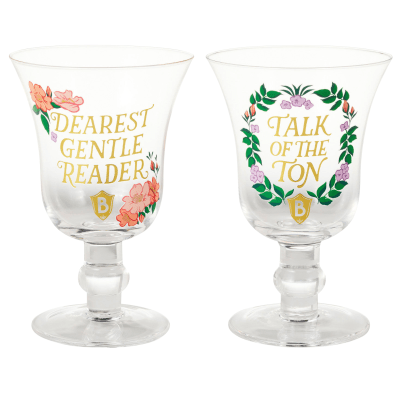 Bridgerton Glass Goblets, Set of 2