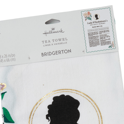 Bridgerton Lady Whistledown's Society Papers Tea Towel, 18x26
