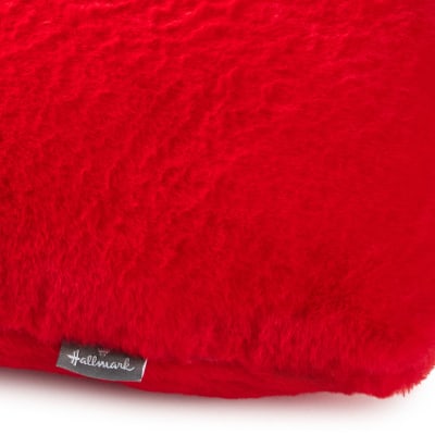 Red Heart-Shaped Pillow, 17x18