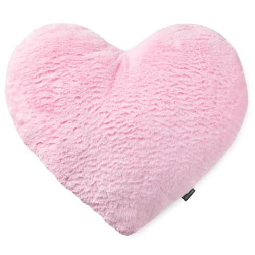 Pink Heart-Shaped Pillow, 17x18