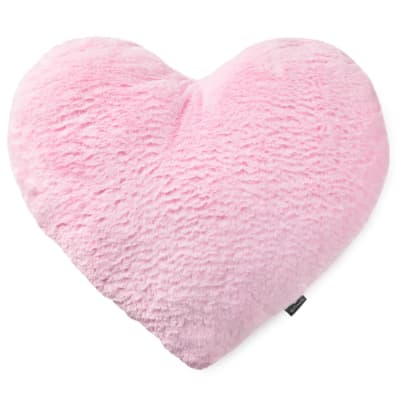 Pink Heart-Shaped Pillow, 17x18