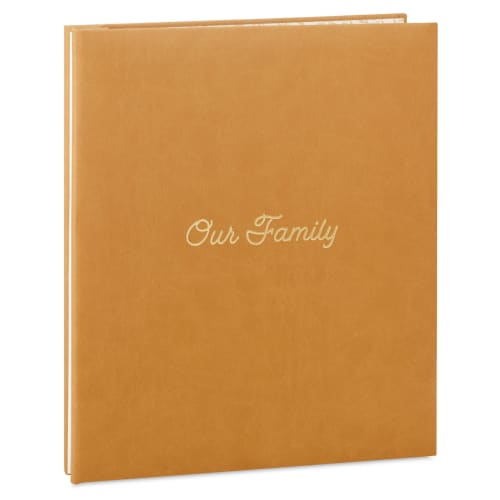 Our Family Gold on Tan Refillable Photo Album