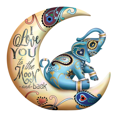 Blake Jensen 'I Love You To The Moon And Back' Cosmic Elephant Figurine