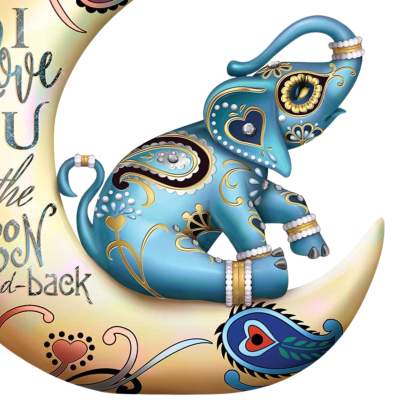 Blake Jensen 'I Love You To The Moon And Back' Cosmic Elephant Figurine