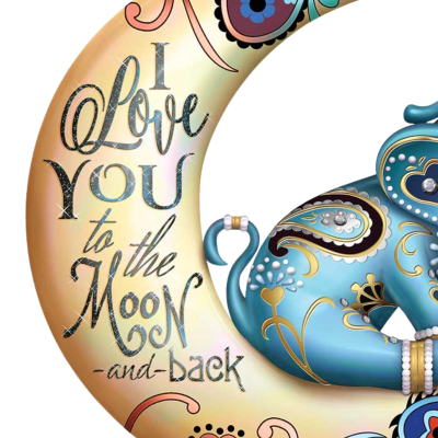 Blake Jensen 'I Love You To The Moon And Back' Cosmic Elephant Figurine