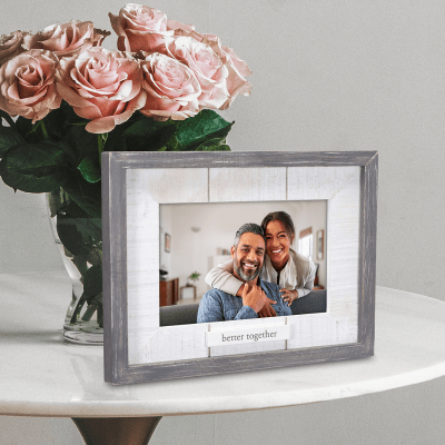 Malden 'Better Together' Grey Wooden Picture Frame