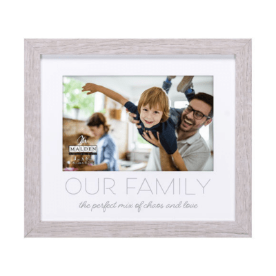 Malden 'Our Family' Grey Wooden Picture Frame