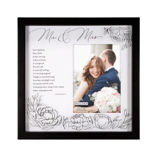 Malden 'Mr. & Mrs.' Corinthians Shadowbox Picture Frame
