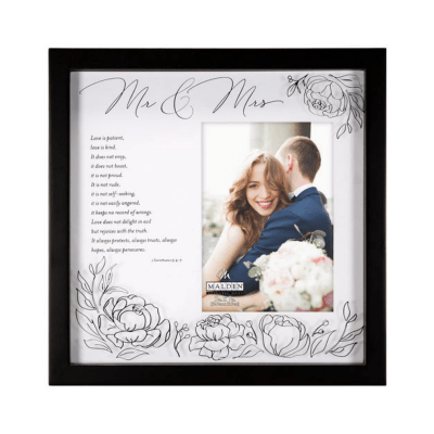 Malden 'Mr. & Mrs.' Corinthians Shadowbox Picture Frame