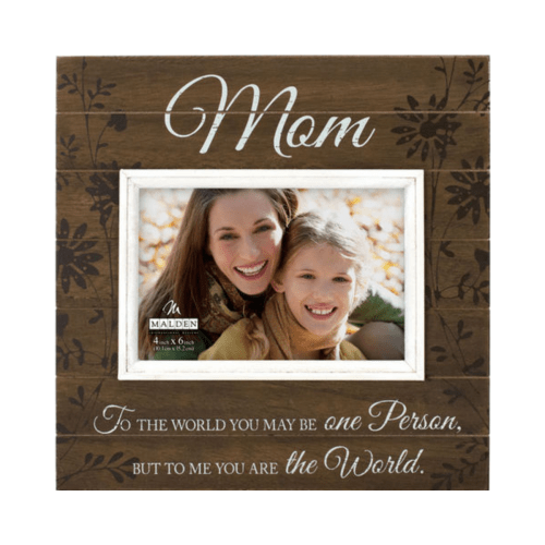 Malden 'Mom' Sunwashed Brown Wooden Picture Frame