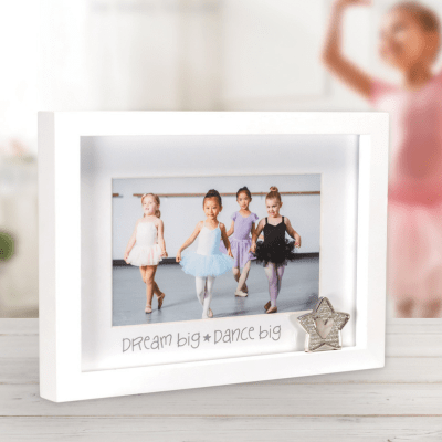 Malden 'Dream Big, Dance Big' White Picture Frame
