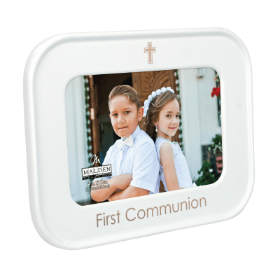 Malden 'First Communion' White Ceramic Picture Frame