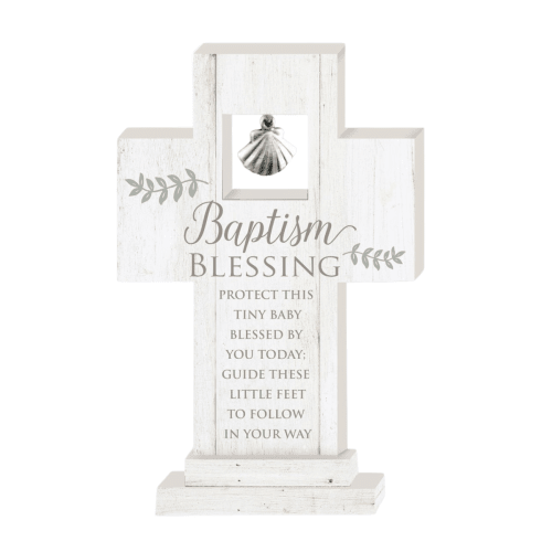 Baptism Blessings With Charm Standing Cross