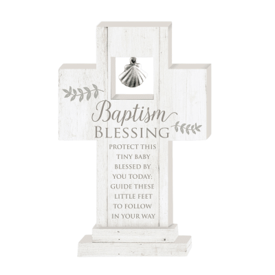 Baptism Blessings With Charm Standing Cross