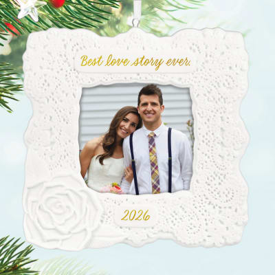 Best Love Story Ever 2026 Photo Frame Porcelain Ornament
