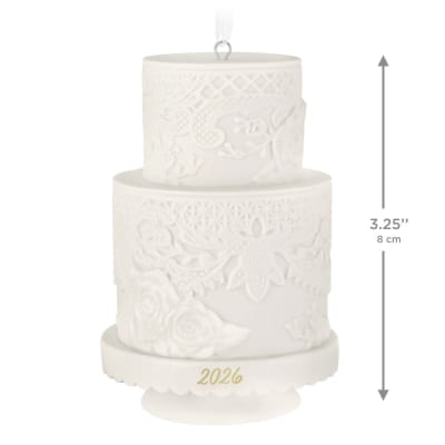 Wedding Cake 2026 Porcelain Ornament