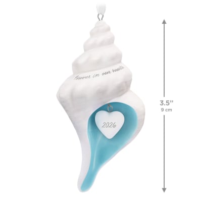 Forever in Our Hearts Shell 2026 Porcelain Ornament