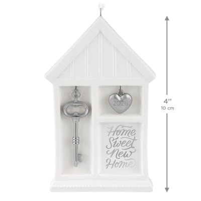 Home Sweet New Home 2026 Porcelain and Metal Ornament