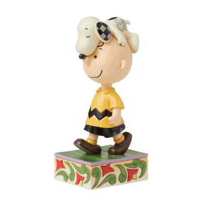 Jim Shore | Peanuts® Snoopy on Charlie Brown's Head Figurine
