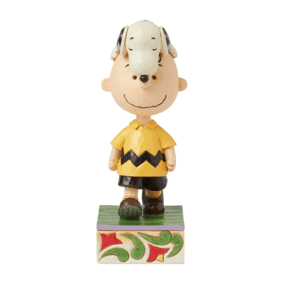 Jim Shore | Peanuts® Snoopy on Charlie Brown's Head Figurine