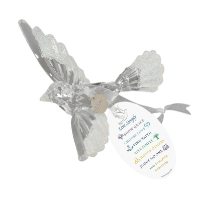 Live Simply Dove Acrylic Ornament