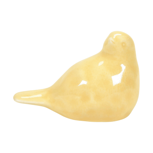 Yellow Smile Messenger Bird Figurine