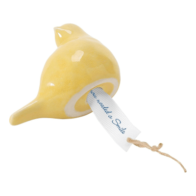 Yellow Smile Messenger Bird Figurine