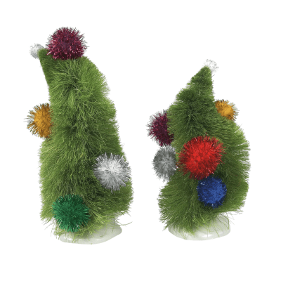 Department 56 | The Grinch™ - Wonky Trees Figurine, Set of 2