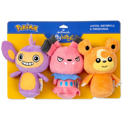 itty bittys® Pokémon Snubbull, Teddiursa and Aipom Plush, Set of 3
