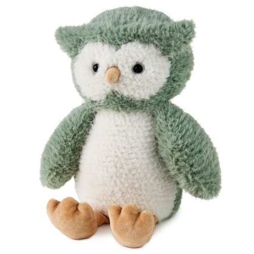 Sage and White Owl Plush