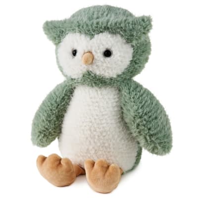 Sage and White Owl Plush