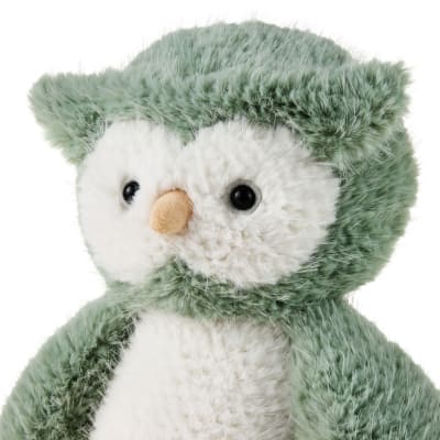Sage and White Owl Plush