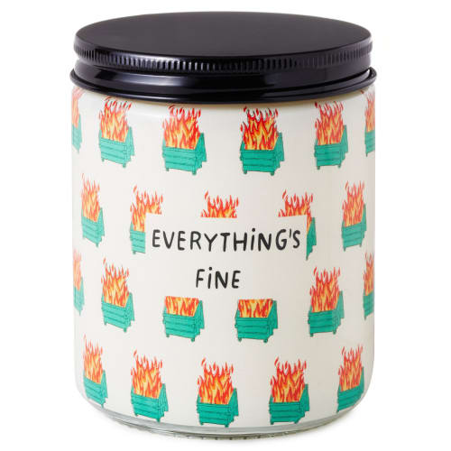 Dumpster Fire Everything's Fine Scented Single-Wick Jar Candle