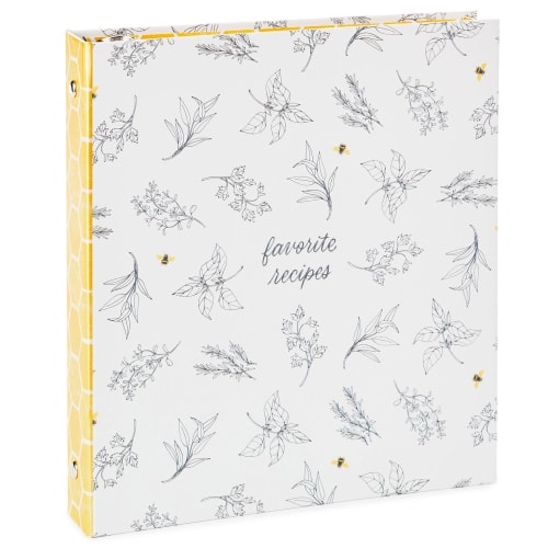 Yellow Honeycomb Recipe Organizer Book
